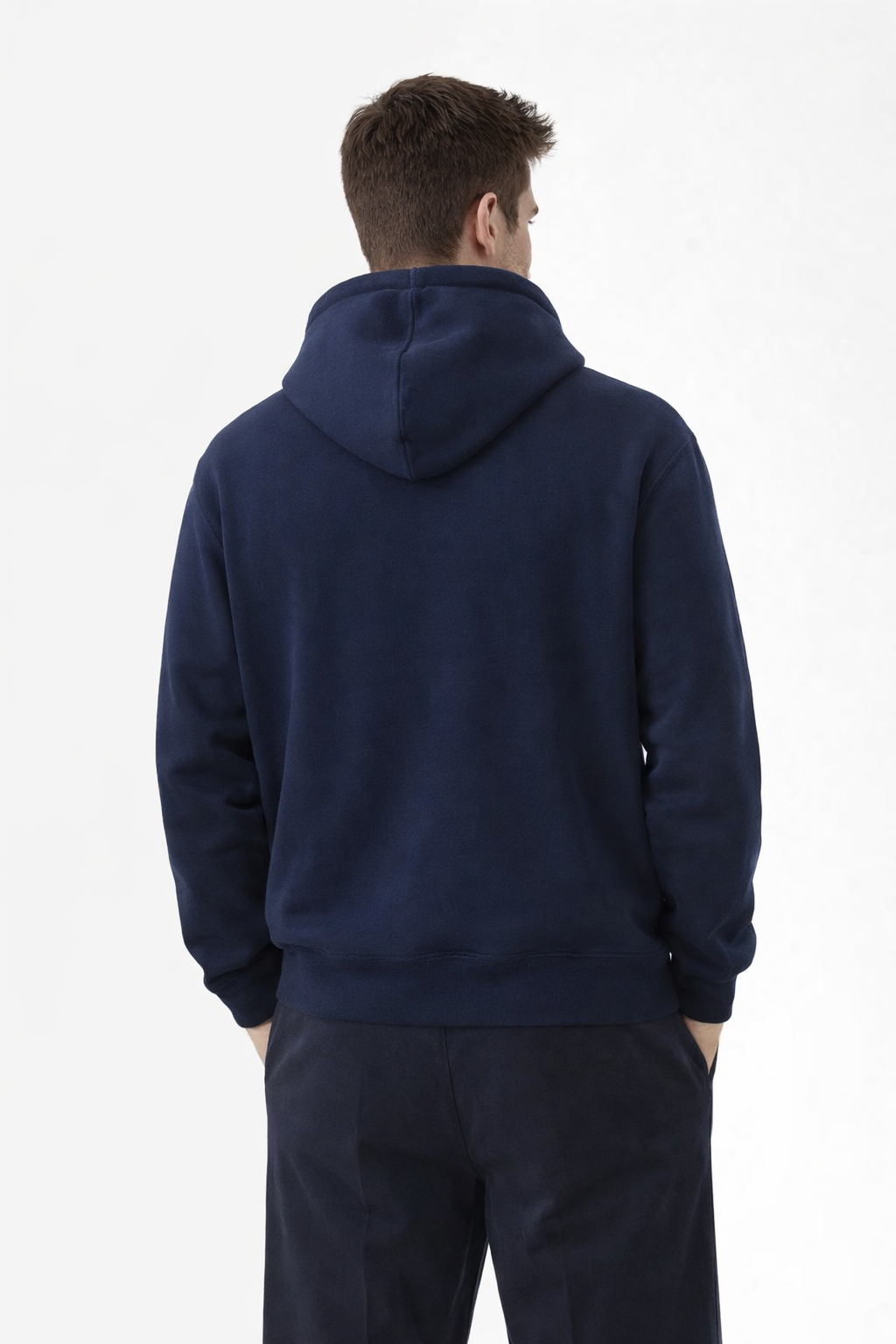 Hoodie Ami De Cœur Bleu Marine Logo Blanc — Ami Paris