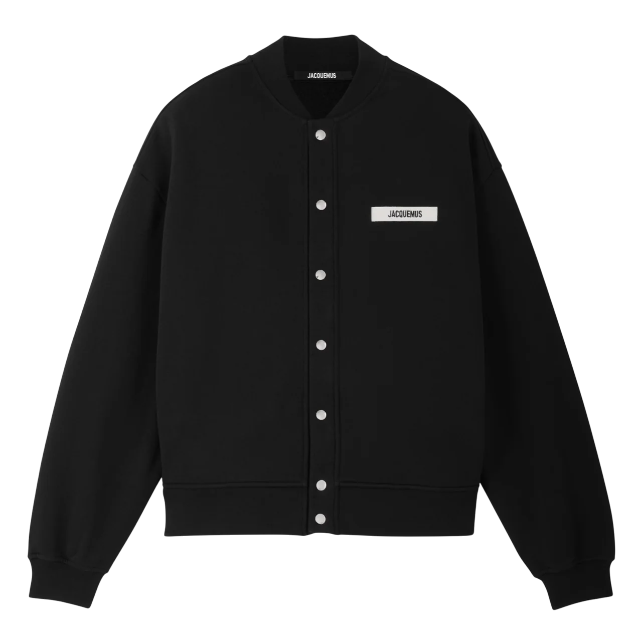 Cardigan Jacquemus Noir Logo Blanc — Jacquemus