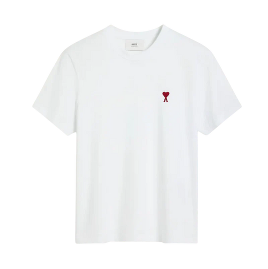 T-Shirt Ami De Cœur Blanc Logo Rouge — Ami Paris